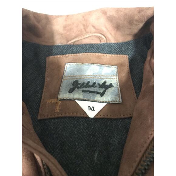 Men’s Medium Gilded Age Brown Suede Leather Jacket - Picture 3 of 4